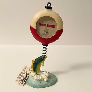 Russ Berrie Sports Corner Fishing Bobber & Fish Mini Photo Frame